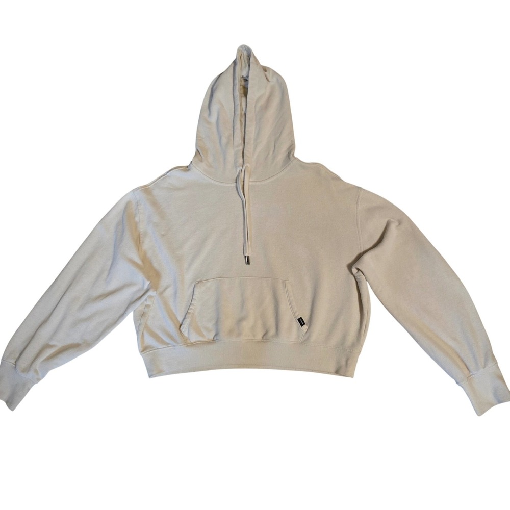 Genuine PrAna Women's XL Hoodie Cream Oatmeal Hemp Tencel Pullover